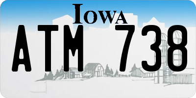 IA license plate ATM738
