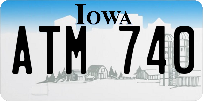IA license plate ATM740