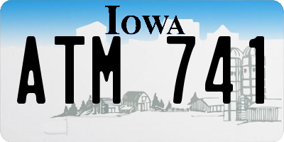IA license plate ATM741