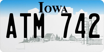 IA license plate ATM742
