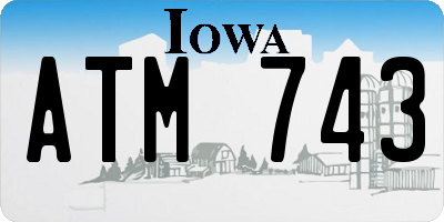 IA license plate ATM743