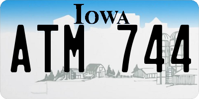 IA license plate ATM744