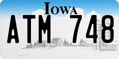 IA license plate ATM748