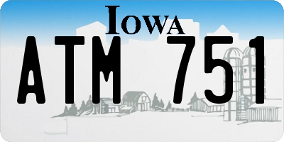 IA license plate ATM751