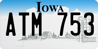 IA license plate ATM753