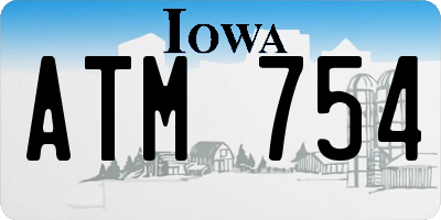 IA license plate ATM754