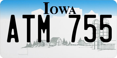 IA license plate ATM755