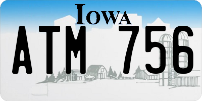 IA license plate ATM756