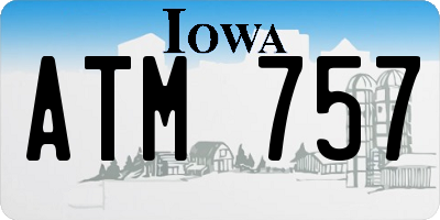 IA license plate ATM757