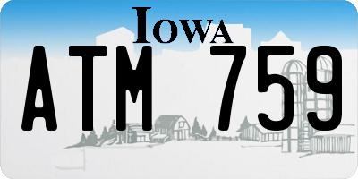 IA license plate ATM759