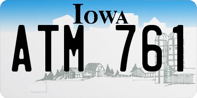 IA license plate ATM761
