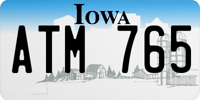 IA license plate ATM765
