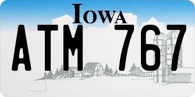 IA license plate ATM767