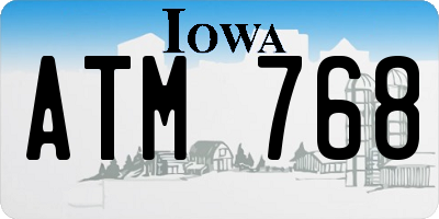 IA license plate ATM768