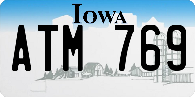 IA license plate ATM769