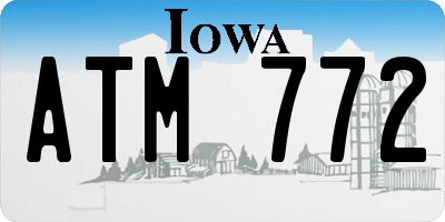 IA license plate ATM772
