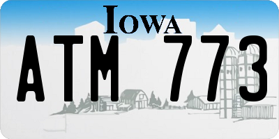 IA license plate ATM773