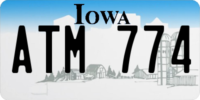 IA license plate ATM774