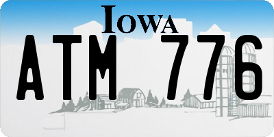 IA license plate ATM776