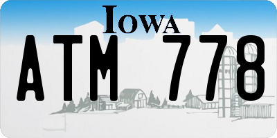 IA license plate ATM778