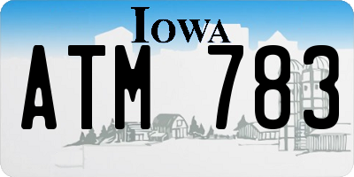 IA license plate ATM783