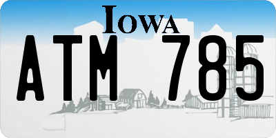 IA license plate ATM785