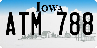 IA license plate ATM788