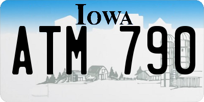 IA license plate ATM790