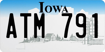 IA license plate ATM791