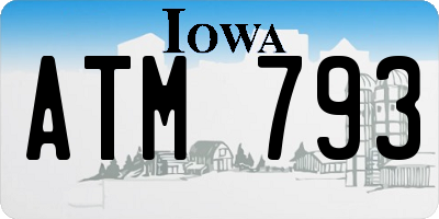 IA license plate ATM793