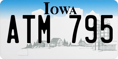 IA license plate ATM795