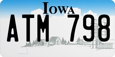 IA license plate ATM798