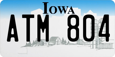 IA license plate ATM804