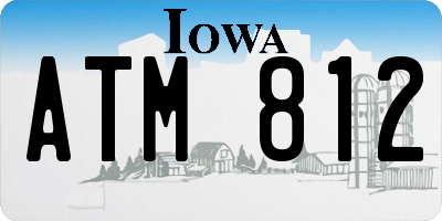 IA license plate ATM812