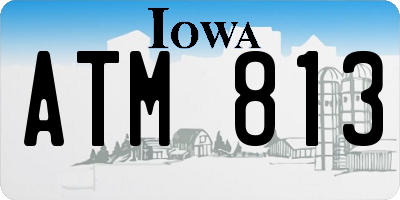 IA license plate ATM813