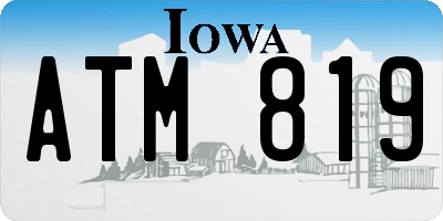 IA license plate ATM819