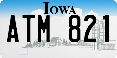 IA license plate ATM821