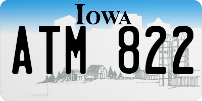 IA license plate ATM822