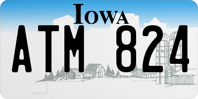 IA license plate ATM824