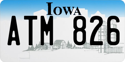 IA license plate ATM826