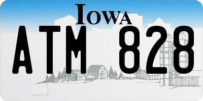IA license plate ATM828