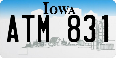 IA license plate ATM831