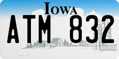 IA license plate ATM832