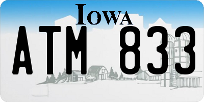 IA license plate ATM833