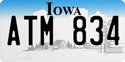 IA license plate ATM834