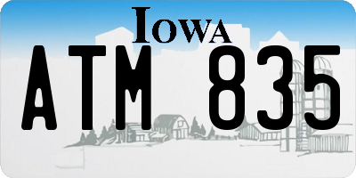 IA license plate ATM835