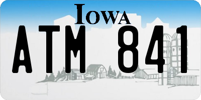 IA license plate ATM841
