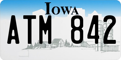 IA license plate ATM842