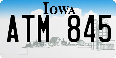 IA license plate ATM845
