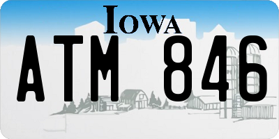 IA license plate ATM846